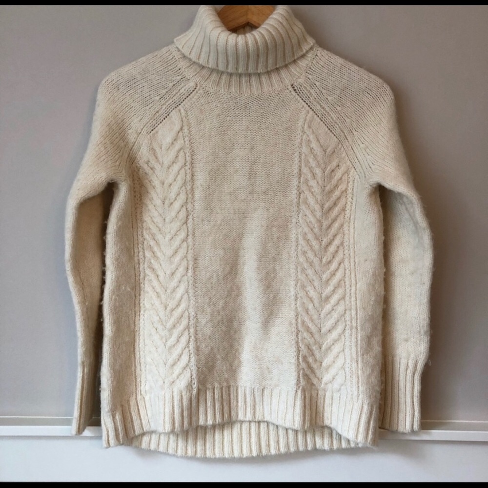 Cream turtle neck sweater